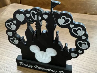  Disney Valentines Day Table Topper Decoration 3D Print Free 3D print model