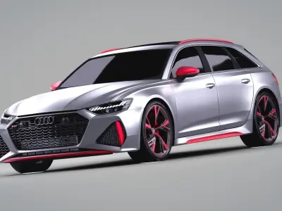 Audi RS6 2020 HQ Exterior model 3D model