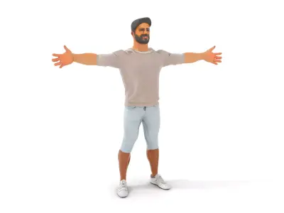 Casual Male Character Model Pack for Realistic Rendering Low-poly 3D model