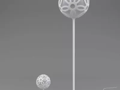 Lamp Set round 3D model