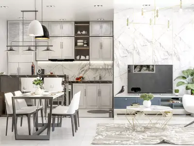 partment interiors 3D model