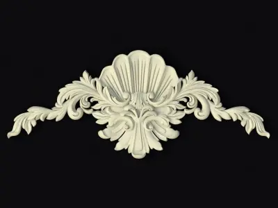 Central decor ornament for furniture 3D model 656