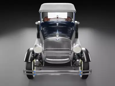 1929 Retro Car Classic Pre-War Car 3D Model 3D model