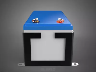 BATTERY ACCU ACCUMULATOR CASING MOUNTING FRAME HOLDER HOUSING DC 3D model