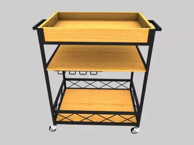 Luxury Hotel Service Furniture Collection Low-poly 3D model