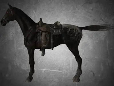 Horse - Famine 3D model