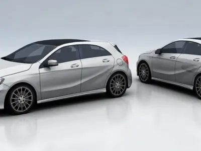 Mercedes benz A Low-poly 3D model