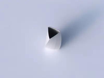 Vase twist triangle with bands 3D print model