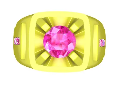 A7605 Luxury Korean Style Diamond Men Ring 3D print model