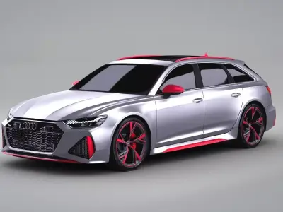 Audi RS6 2020 HQ Exterior model 3D model