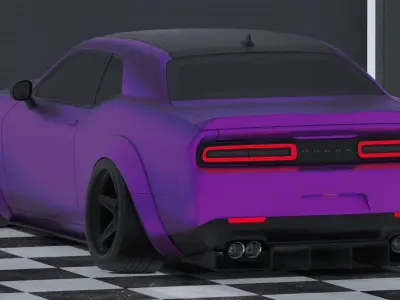 dodge and garage 3D model