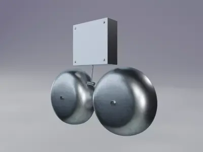 School Bell Animated with Fk Rig Low-poly 3D model