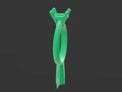 Diamond oval solitaire Size K 1 ct  3D print model