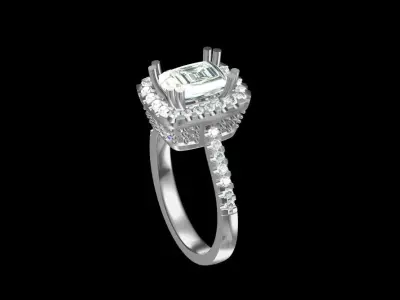 luxury emerald  rings  3D print model