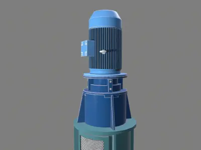 Vertical Pump Low-poly 3D model