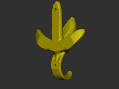 Banana Wall Hook 3D print model
