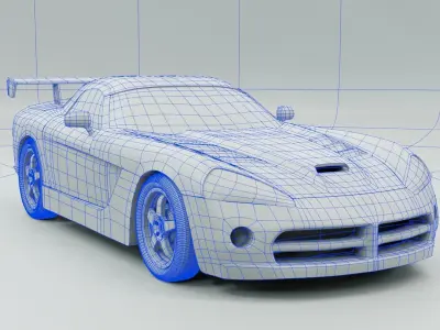 Dodge viper srt10 coupe 2008 3D model