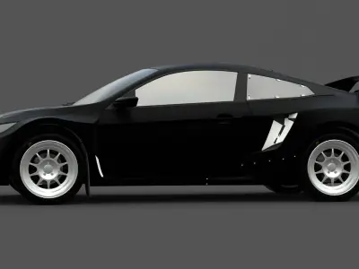2017 Honda Civic 3D Model  Detailed Game Ready Sedan Low-poly 3D model