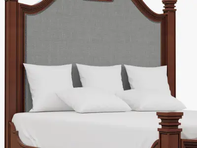 Stanley Furniture European Farmhouse-Hampton Hill Upholstered Be 3D model