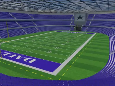 Dallas Cowboys - American Football Stadium Low-poly 3D model