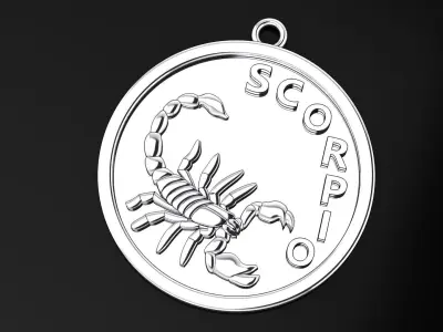 Scorpion pendant 3D model 3D print model