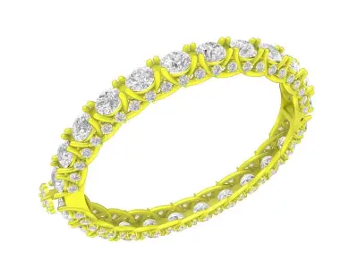 A7137 Eternity Luxury Diamond Women Bangle Bracelet 3D print model