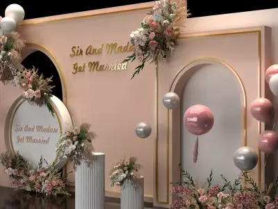 wedding stage 3D model