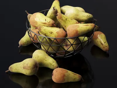 Pears set 3D model