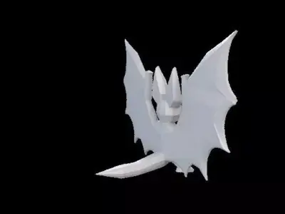 Geometric Low-Poly Bat for Halloween  3D print model