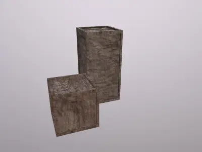 Two simple boxes small and large 3D model
