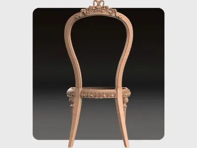 Carved Chair for cnc 15 3D model