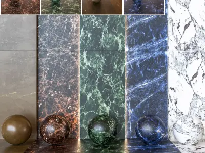 Marazzi Allmarble Vol 1 - Marble Wall - Floor Tiles -Set of 19 Texture