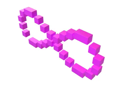 Infinity Symbol v7 002 Low-poly 3D model