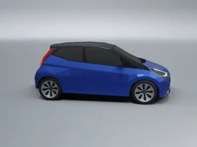 Toyota Aygo lowpoly 3D model Low-poly 3D model