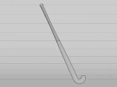Wooden Hockey Stick Low-poly 3D model