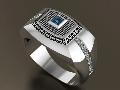 men ring luxury 3D print model