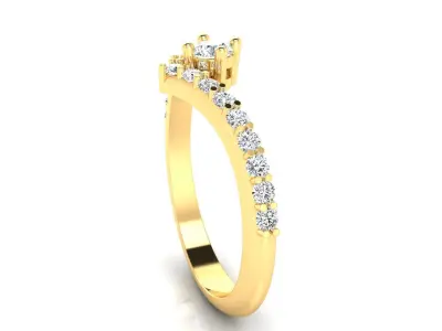 Ring M37 The luxury female ring with gems wedding 3D print model