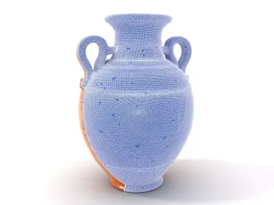 Engraved Terracotta Vase model pack Low-poly 3D model