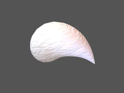 Fox Tail v1 004 Low-poly 3D model