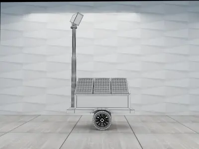 F39b LED Solar Street Light 3D model