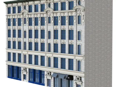Building facade 285 West Broadway NY 3D model