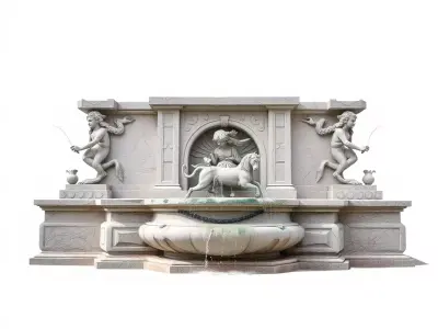 Elegant Stone Fountain model pack Low-poly 3D model