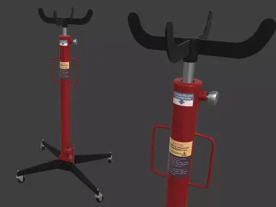 Transmission Pneumatic Jack Low-poly 3D model