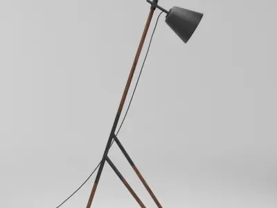 Tripod Floor Lamp Artisan Insert Lamp 3D model