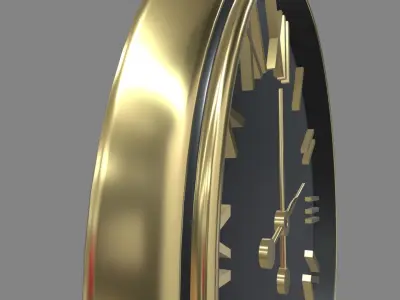 Modern Luxury Clock 01 Low-poly 3D model