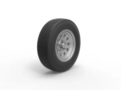 Car wheel 11 Scale 1 to 25 3D print model
