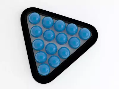 Billiard Ball Triangle Rack 3D model