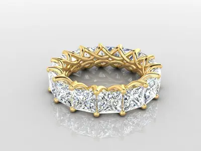 Ring M19 The luxury female ring with gems wedding 3D print model
