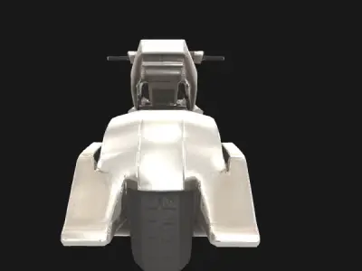 Futuristic Hoverbike Design - Sci-Fi Concept Vehicle Model Low-poly 3D model