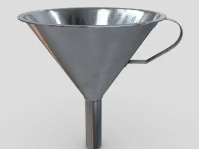 Funnel metal Low-poly 3D model